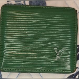 Louis Vuitton Green Epi Leather Snap Wallet | Authentic | Made in France